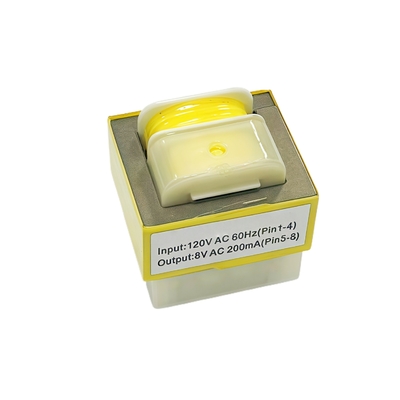 kopen Laagfrequentietransformator EI28 Krachttransformator met behuizing 120V AC 60Hz 8V 200mA online vervaardiging