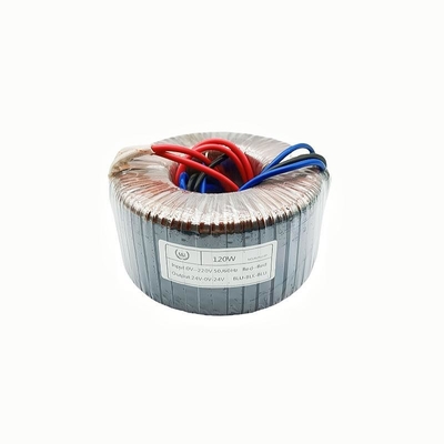 Op maat gemaakte 120W pure koper laagfrequente voedingsvoorziening monofase toroïdale isolatietransformator voor audioversterker