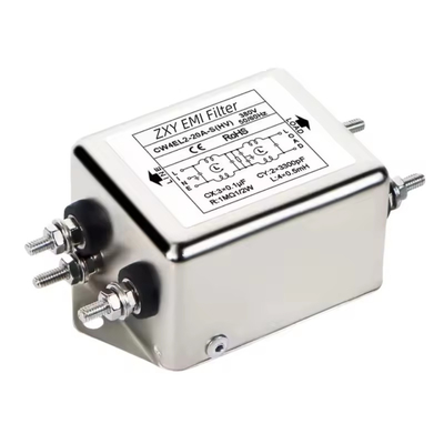 Eenfasige dubbelgedeeltelijke EMI-filter AC380V/440V Hoogspanningsvermogen CW4EL2-10A 20A 30A-T/S CW4L2 Bolt/sweistype