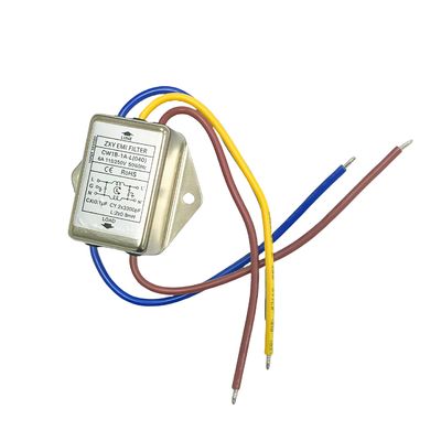 EMI-filter CW1B-1A-L 6A Energiezuivering Loodtype Eénfasig wisselstroomfilter