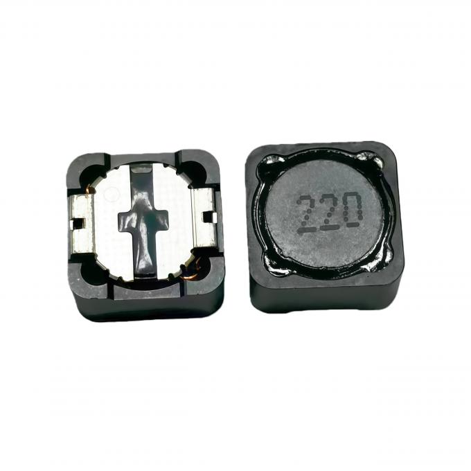 Multiple 22μH shielded power inductors on production tray